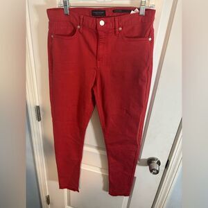 Banana Republic Red mid rise Skinny Jeans size 30 NWOT